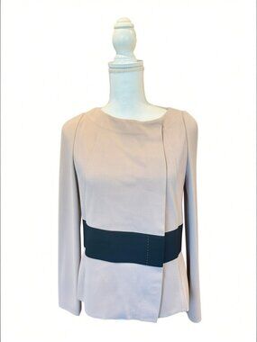 Les Copains Blush Pink Long-Sleeve Knit Jacket Made In Italy Size 48 NWT